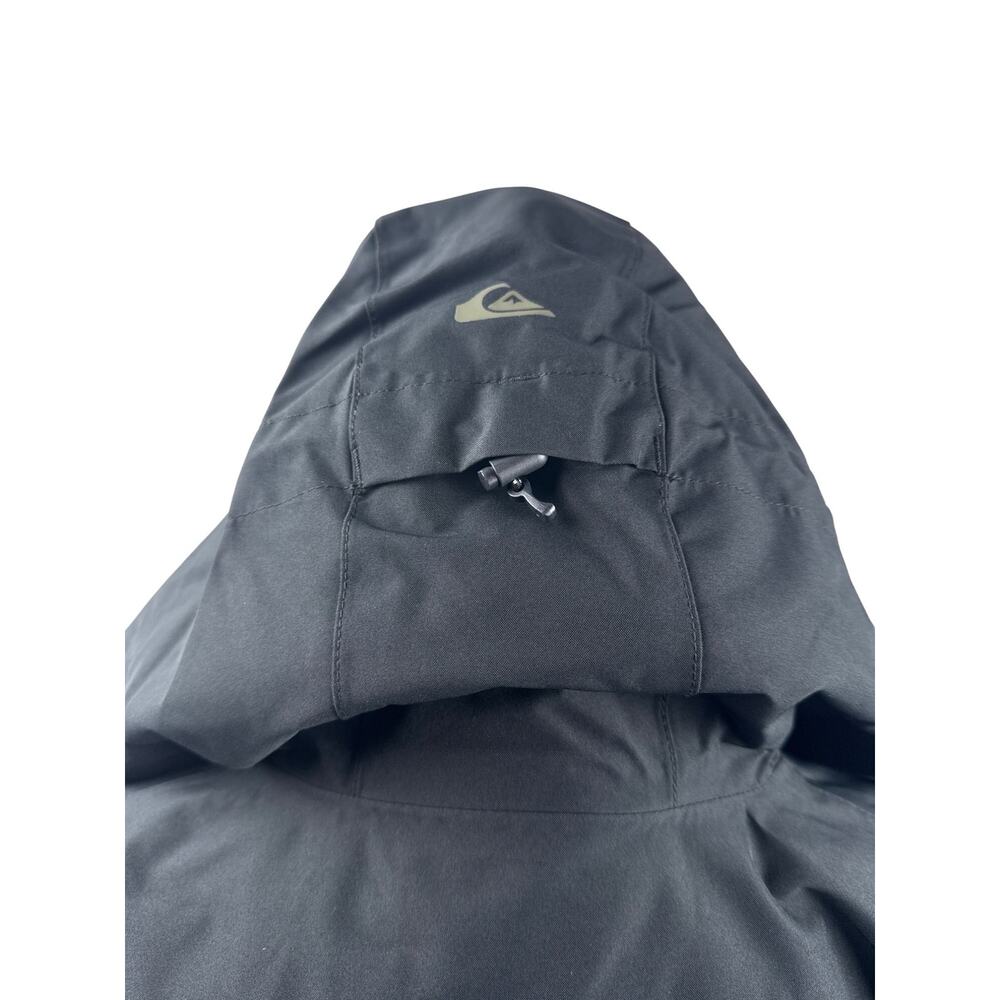 Quicksilver Sycamore Snowboard Jacket Mens Medium Hooded Black Blue Ski NWT - Picture 9 of 13